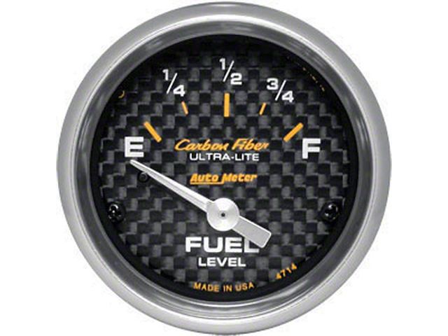 Gas Gauge,2-1/16,0-90 OHM,Carbon Fiber,AutoMeter