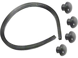 Gas Tank Apron Channel Kit - Rubber Seal With 4 Plugs - Ford Passenger