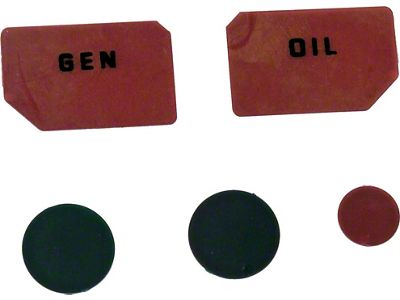 Gauge Cluster Warning Light Lens Set - Ford