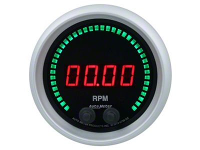 Gauge, Tachometer, 3 3/8, 16K Rpm, In-Dash, Sport-Comp Elite Digital