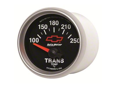 Gauge, Transmission Temp, 2 1/16, 100-250 Degreef, Electric, Chevy Red Bowtie