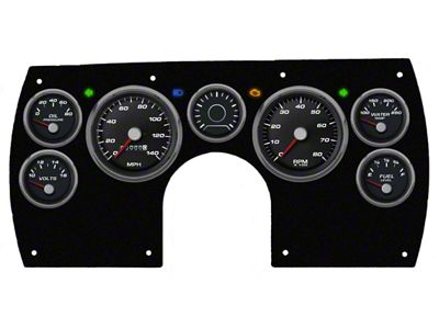 Gen lll Camaro - New Vintage USA Performance Series, 6 Gauge Package, Black Dial, 1982-1989 - Programmable Speedometer