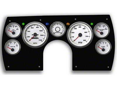 Gen lll Camaro - New Vintage USA Performance Series, 6 Gauge Package, White Dial, 1982-1989 - Programmable Speedometer