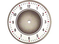Glove Box Clock Face - Gray (1935-1936 Ford Car; 1935-1936 Ford Truck)