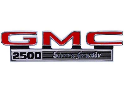 GMC Truck Fender Emblems, 2500 Sierra Grande, 1971-1972