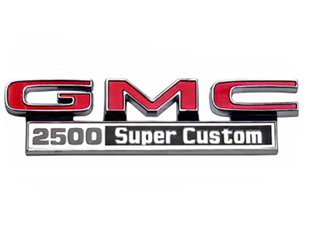 GMC Truck Fender Emblems, 2500 Super Custom, 1971-1972