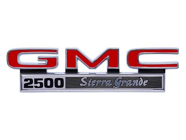 GMC Truck Fender Emblems, 2500 V-Eight, 1968-1972