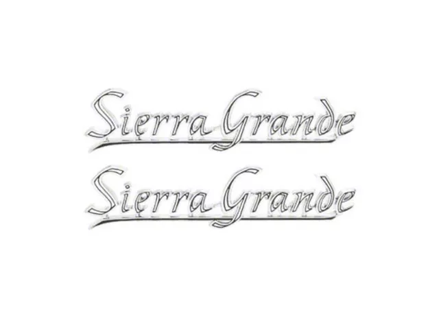 GMC Truck Quarter Panel Emblem, Sierra Grande Script, 1969-1972