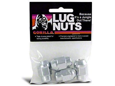 Gorilla 7/16 x 20, RH Closed End Chrome Lugnuts, Set of 4 (62-68 Chevy II; 69-75 Nova)