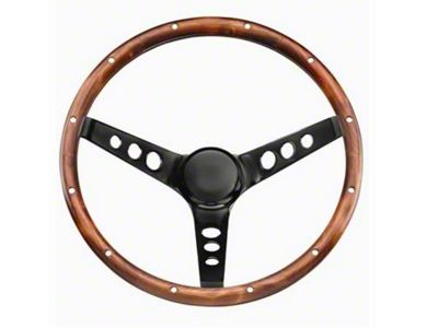 Grant Classic Wood Steering Wheel, Walnut With Black Spokes, 13.5