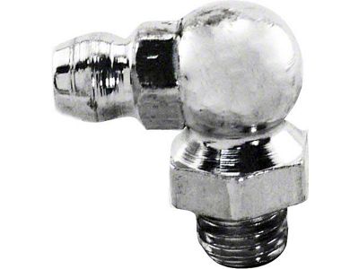 Grease Fitting - Chrome Plated - 1/4-28 - 90 Degree - Modern