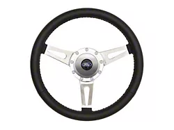 GT Performance GT9 Retro Cobra Style Steering Wheel; 14.75-Inch; Black Leather (Universal; Some Adaptation May Be Required)