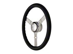 GT Performance GT3 Retro Gasser Banjo Style Steering Wheel; Leather (Universal; Some Adaptation May Be Required)
