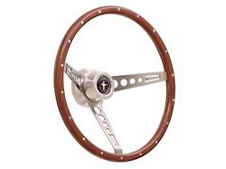 GT Performance GT3 Retro Mustang Style Steering Wheel; Wood (Universal; Some Adaptation May Be Required)