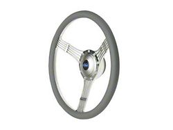 GT Performance GT9 Retro Banjo Style Steering Wheel; Black Leather (Universal; Some Adaptation May Be Required)