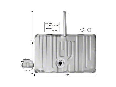 GTO 1969-1970 Gas Tank W/14 Fill Neck