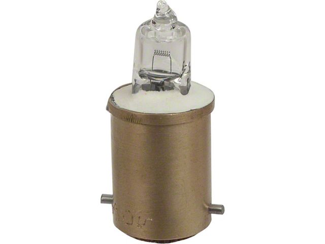 Halogen Light Bulb - Single Contact - 20 Watt - 6 Volt - Recommended To Be Used With Glass Lens Only - Ford