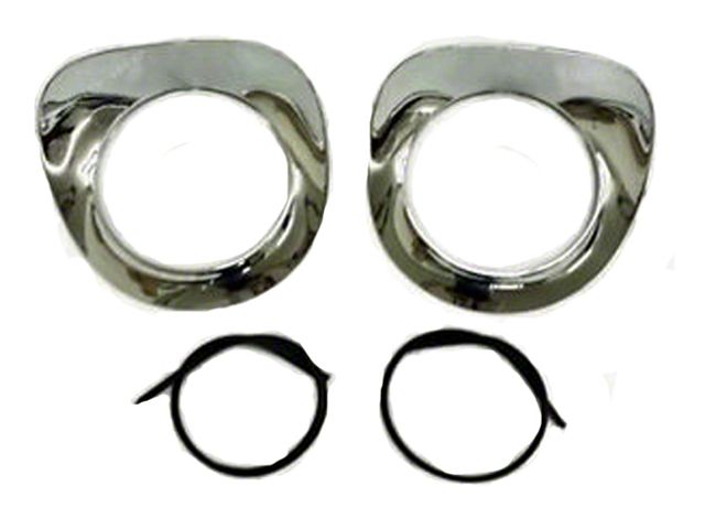 Headlight Bezels, Chrome, Pair, 1955-1957