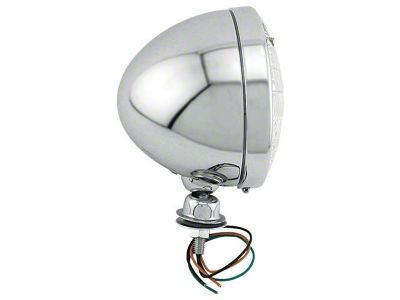 Headlights - Dietz - Chrome - 12 Volt Sealed Beam Bulb - 7 Diameter - Great For Street Rods - Ford