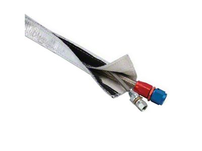 Heat Shroud - 3/4 I.D. x 3ft - Aluminized Sleeving-hook & loop edge