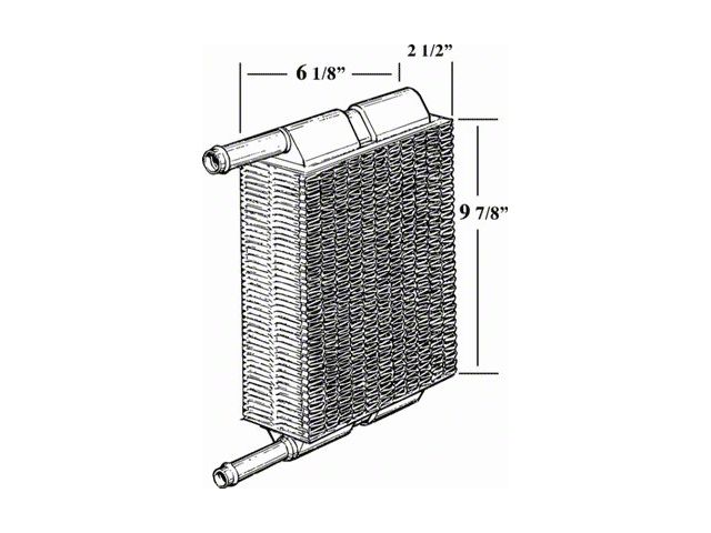 Heater Core - 5/8 Inlet & 3/4 Outlet - Ford & Mercury