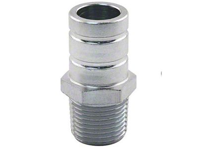 Heater Hose Connector - Straight Type With 3/8 NPT On One End & Male Nipple On The Other - Exact Reproduction Of The Original