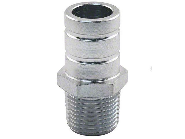 Heater Hose Connector - Straight Type With 3/8 NPT On One End & Male Nipple On The Other - Exact Reproduction Of The Original