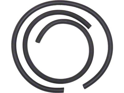Heater Hose Set - Exact Reproduction - 2 Pieces - Yellow Stripe - For Cars Without Air Conditioning