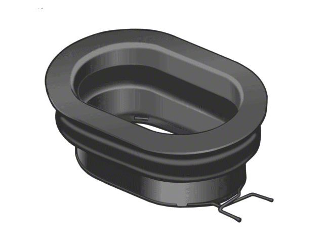 Heater Inlet Collar & Connector - Metal Ring & Rubber Bellows With Squeeze Clamp Built-In - Ford