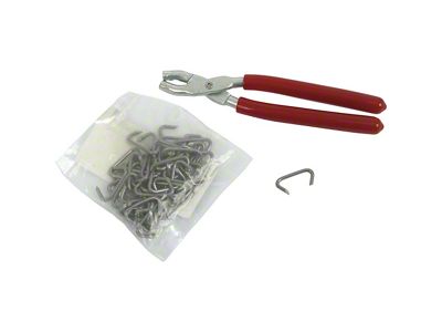Hog Ring Pliers with Hog Rings