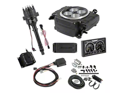 Holley Sniper 2 EFI Hyperspark Ignition System Master Kit Bundle with 5-Inch Handheld Display for Small/Big Block Chevy; Black