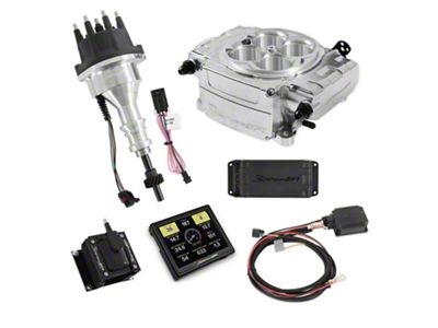 Holley Sniper 2 EFI Hyperspark Ignition System Bundle with 3.50-Inch Handheld Display for Small Block Ford; Polished