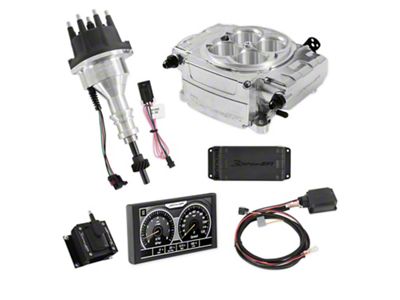 Holley Sniper 2 EFI Hyperspark Ignition System Bundle with 5-Inch Handheld Display for Small Block Ford; Polished