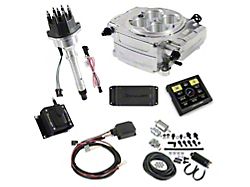 Holley Sniper 2 EFI Hyperspark Ignition System Master Kit Bundle with 3.50-Inch Handheld Display for Small/Big Block Chevy; Polished