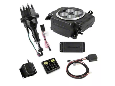 Holley Sniper 2 EFI Hyperspark Ignition System Bundle with 3.50-Inch Handheld Display for Small/Big Block Chevy; Black