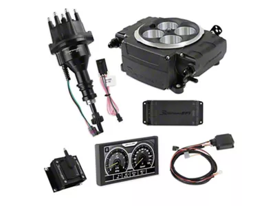 Holley Sniper 2 EFI Hyperspark Ignition System Bundle with 5-Inch Handheld Display for Small Block Ford; Black