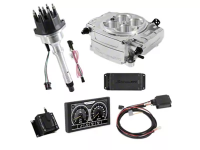Holley Sniper 2 EFI Hyperspark Ignition System Bundle with 5-Inch Handheld Display for Small/Big Block Chevy; Polished