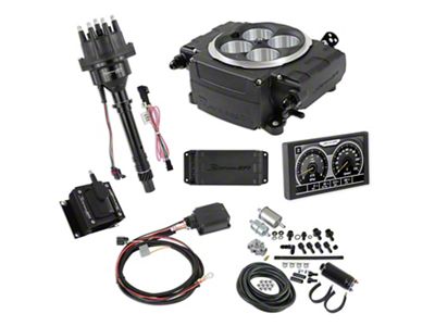 Holley Sniper 2 EFI Hyperspark Ignition System Master Kit Bundle with 5-Inch Handheld Display for Small/Big Block Chevy; Black