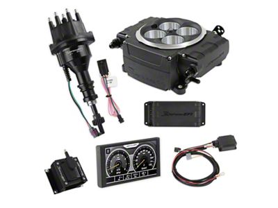 Holley Sniper 2 EFI Hyperspark Ignition System Bundle with 5-Inch Handheld Display for Small Block Ford; Black