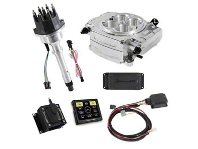 Holley Sniper 2 EFI Hyperspark Ignition System Bundle with 3.50-Inch Handheld Display for Small/Big Block Chevy; Polished