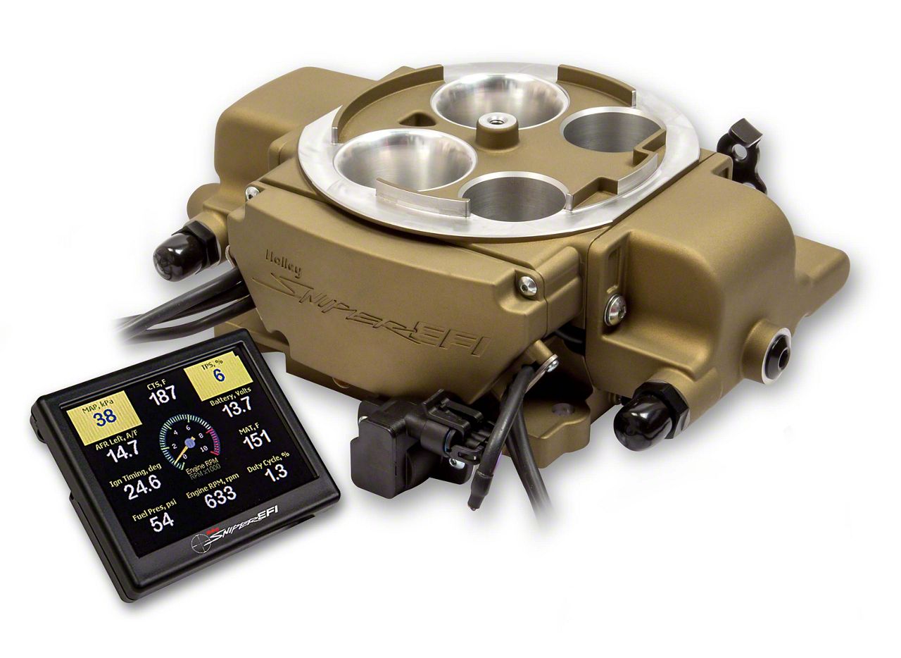 Holley Sniper EFI Quadrajet Kit Gold Finish