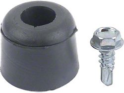 Hood Bumpers - For Rear Of Hood - Black Rubber With Screws (66-69 Comet; 66-70 Falcon)