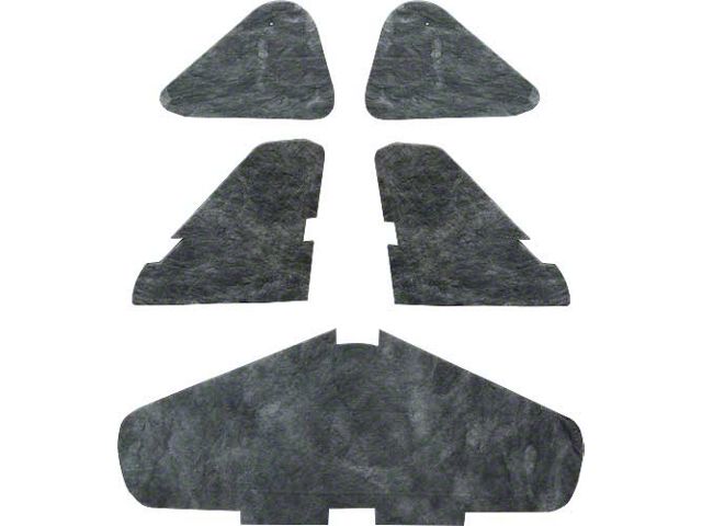 Hood Insulation Pad Set - 5 Pieces - Ford