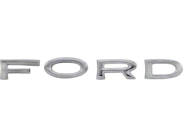 Hood Letter Set - Ford Letters - Chrome