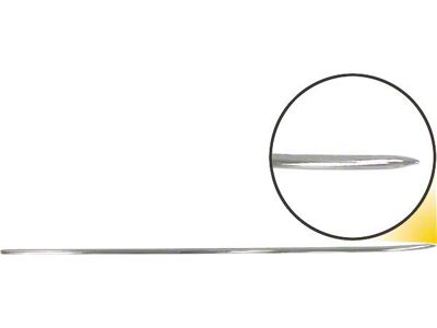 Hood Moulding - Upper - Left Hand - Stainless Steel - Ford Deluxe