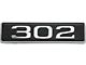 Hood Scoop Emblem - 302 - Triple Chrome Plated With A Correct Stamped Aluminum Badge (302 engine)