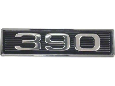 Hood Scoop Emblem - 390 - Chrome-Plated Plastic With Peel &Stick Adhesive Backing
