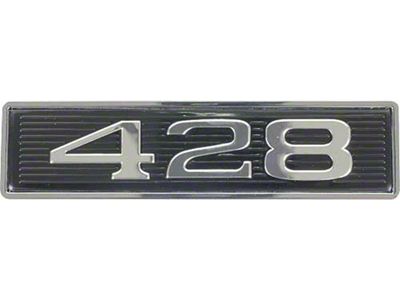 Hood Scoop Emblem - 428 - Chrome-Plated Plastic With Peel &Stick Adhesive Backing