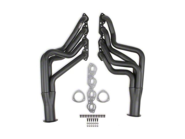 Hooker BlackHeart 2-Inch Competition Long Tube Headers; Black Painted (70-72 402 V8 Camaro)