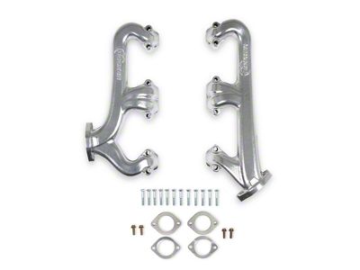 Hooker BlackHeart 2.50-Inch Exhaust Manifold; Silver Ceramic (70-74 Small Black V8 Camaro)